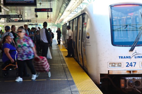 The Tyee has learned that 328 people are reported to Canada Border Services Agency from the TransLink system every year, according to a Transit Police spokeswoman. Photo by David P. Ball